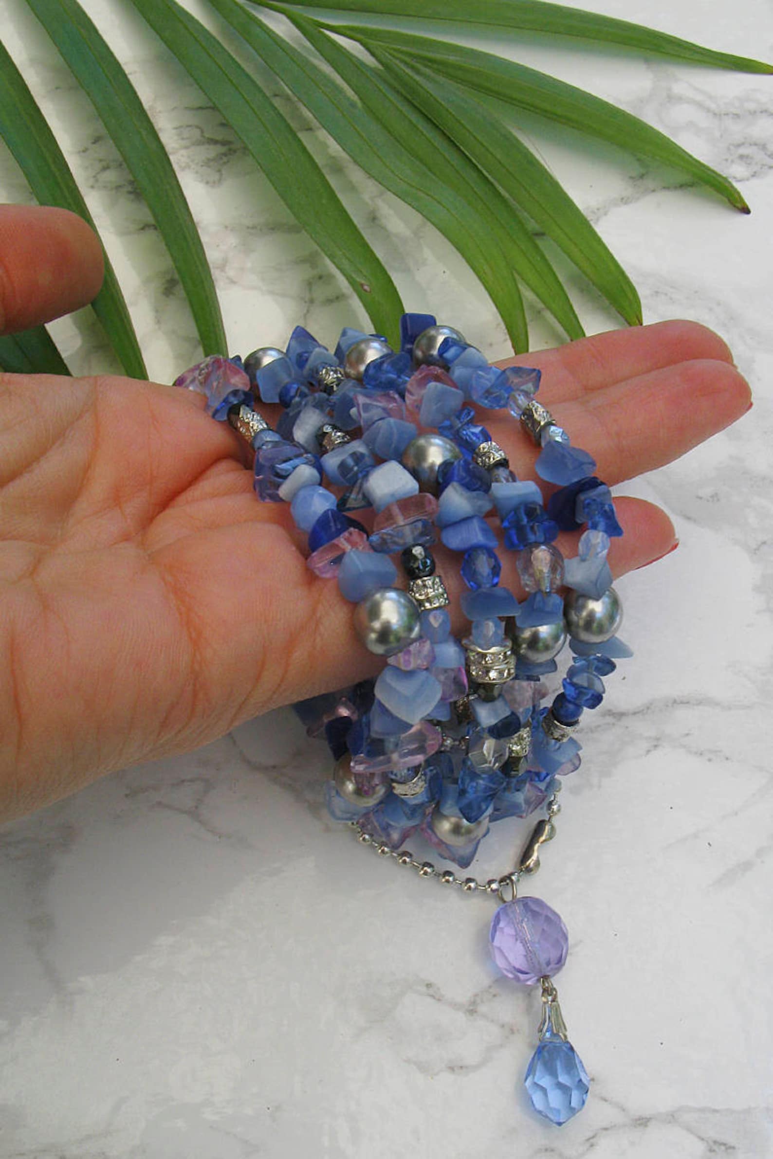 Blue - Handcrafted Stone Work Bracelet 22 main image 1