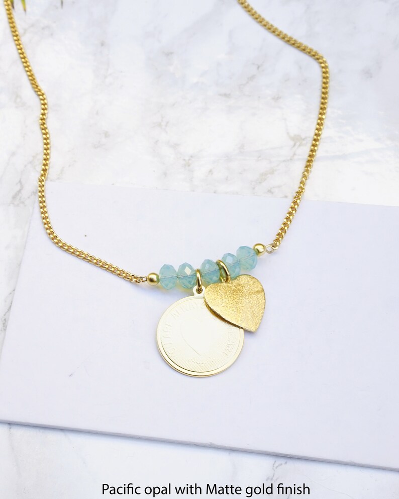 Gold Coin Necklace Coin Pendant Necklace Coin Charm Etsy