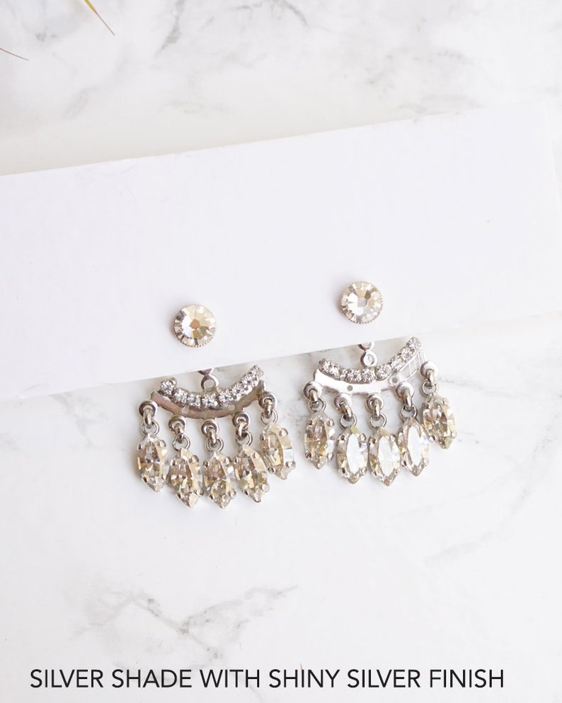 Ear Jacket Earrings Crystal Climbing Earring Jacket Etsy