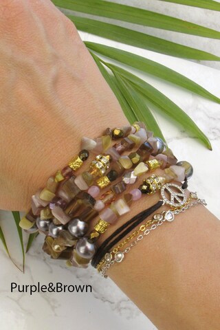 Set Di Braccialetti Elastici Bohémien In Perline Di Cristallo, Multistrato E Colorati, Gioielli Fatti A Mano Per Donna - Regalo Perfetto Per Compleanno E Feste