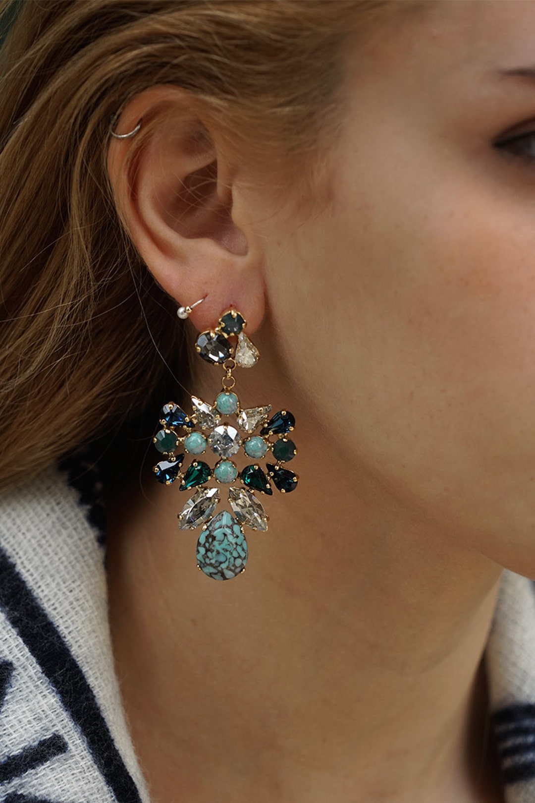 statement earrings evening