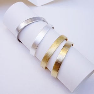 Schlichte Manschette Armband, Gold Manschette Armband, Messing Armreif, offene Manschette, Gold dünne Manschette, Silber Manschette für Frauen, flache Manschette Armband für Frauen