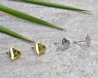 Tiny Heart Earrings, Minimal Earrings, Heart Earrings, 2 Pairs Set, Minimalist Earrings, Heart Stud For Women, Gold Tiny Post