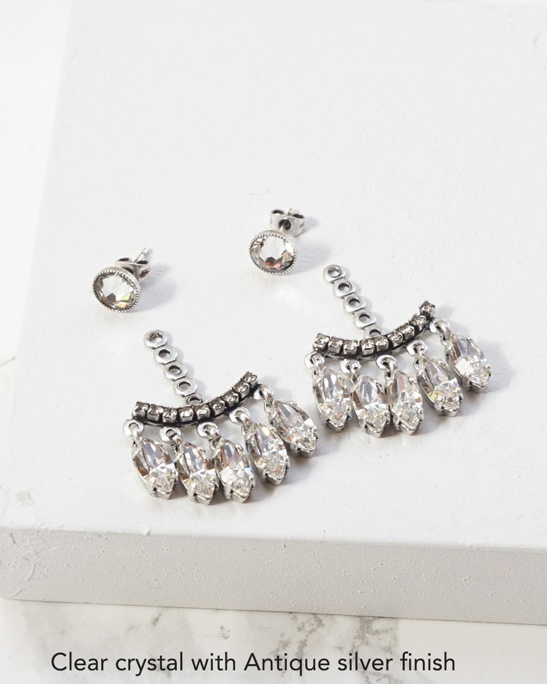 Ear Jacket Earrings Crystal Climbing Earring Jacket Etsy