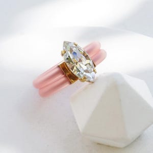 Marquise Clear Stone Ring, Silicone Ring Band, Rubber Band, Silicone Engagement Rings, Rubber Ring Women, Clear Crystal Ring For Women