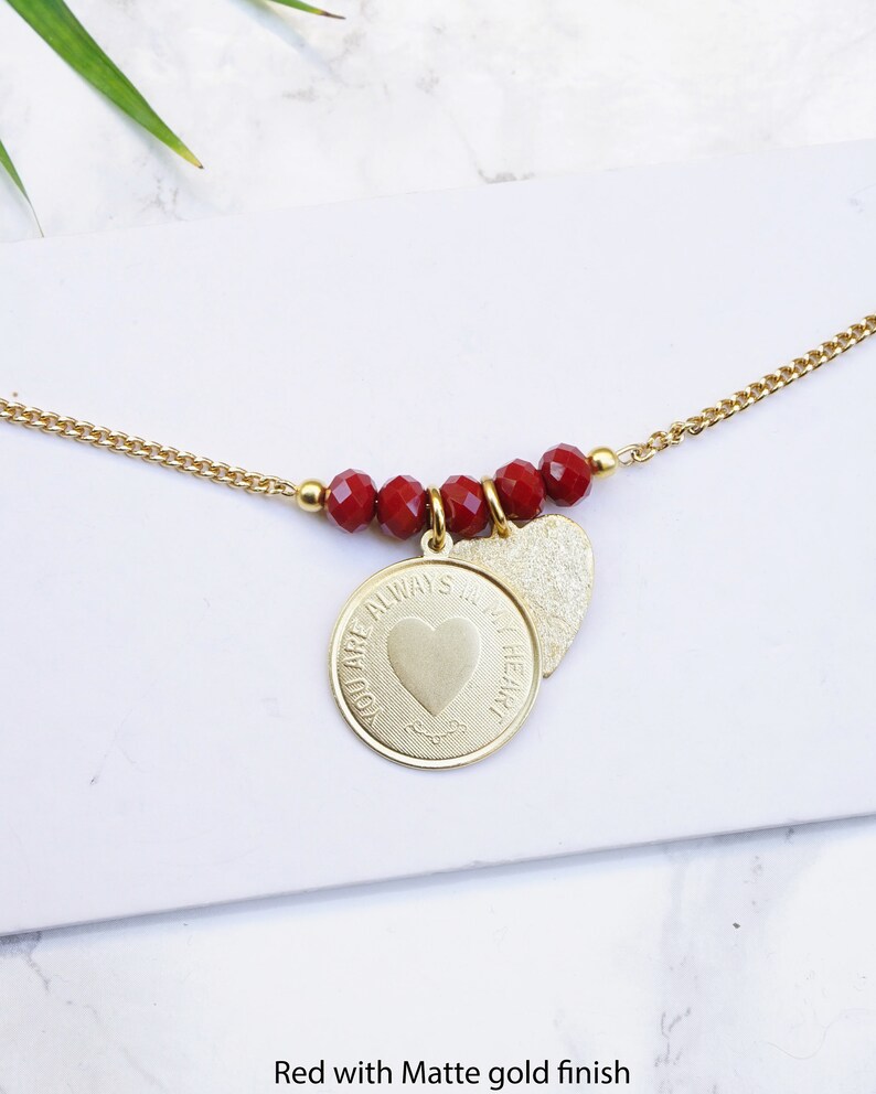 Gold Coin Necklace Coin Pendant Necklace Coin Charm Etsy