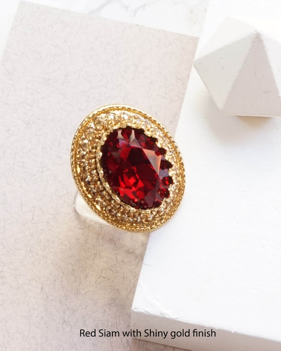 Buy Red Bouquet Cocktail Ring Online | TALISMAN