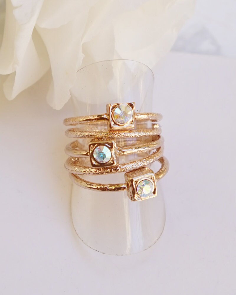 swarovski ring set rose gold