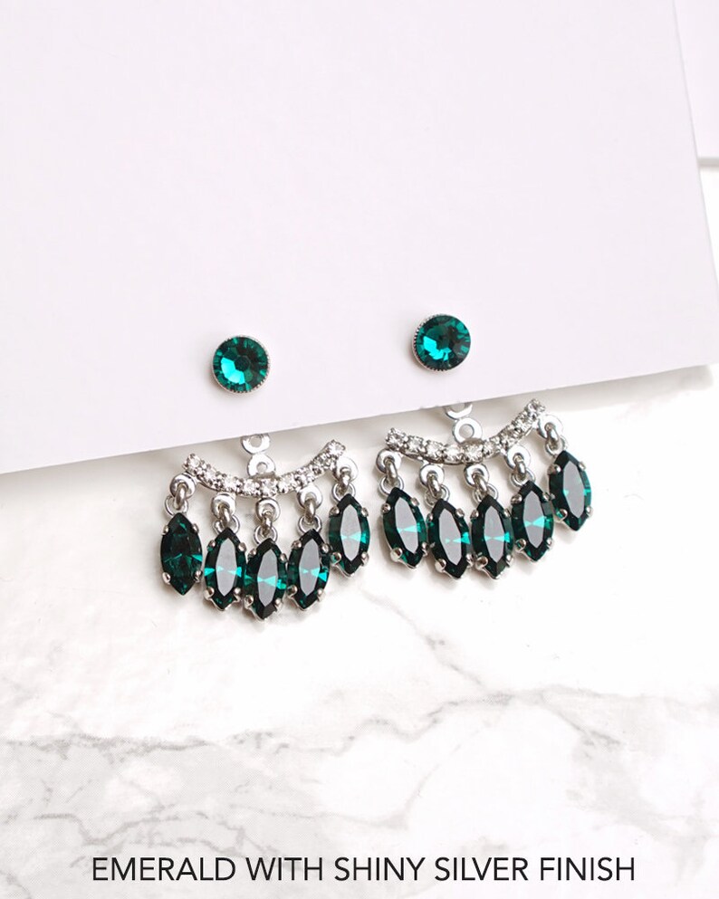 Ear Jacket Earrings Crystal Climbing Earring Jacket Etsy