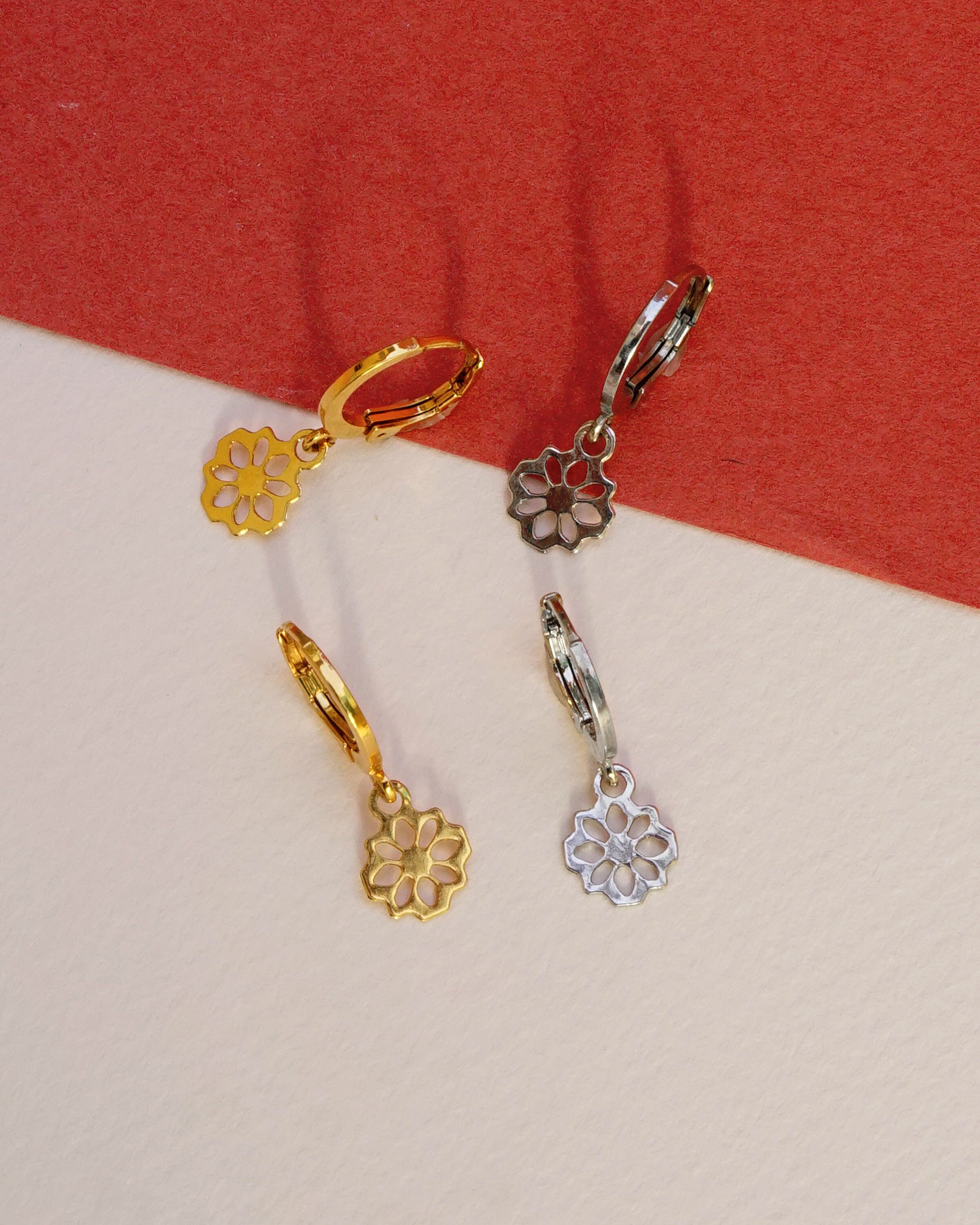 Huggie hoop charm earrings Clearance