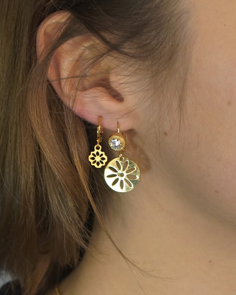 Huggie Hoop Earrings Huggie Earrings With Charm Charm Etsy