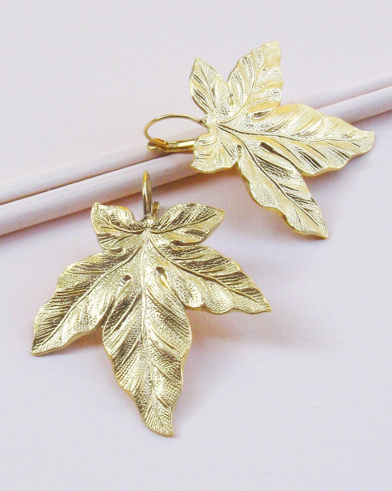 Every Day Dangle Earrings For Women Silver Leaf Drop Earrings Big Leaf Earrings Big Earrings Leaf Dangle Earrings