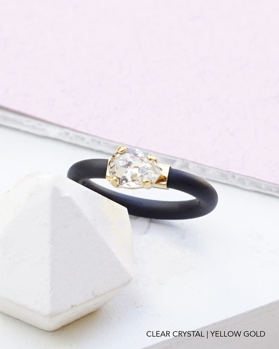 Silicone Rings for Women, Silicone Rings With Stones, Pink