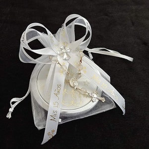 Erinnerungen an Quinceanera. Fünfzehn Jahre (personalisiert mit Name und Datum). 12 Organzen mit Spiegeln