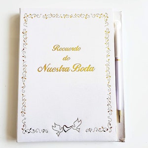 Libro Blanco Recuerdo De Nuestra Boda Invitados & Notas. Livre de mariage.