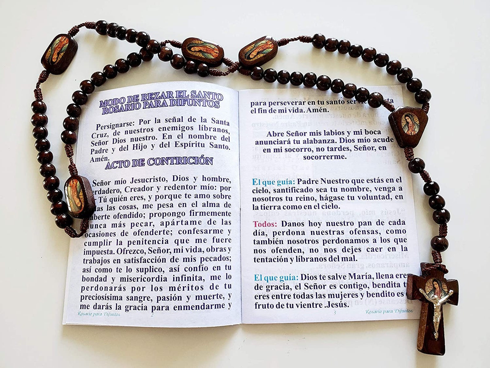 Rosario para difuntos, Rosario y libro de rezos. - Etsy España