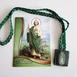 Novena a San Judas Tadeo con escapulario Verde set