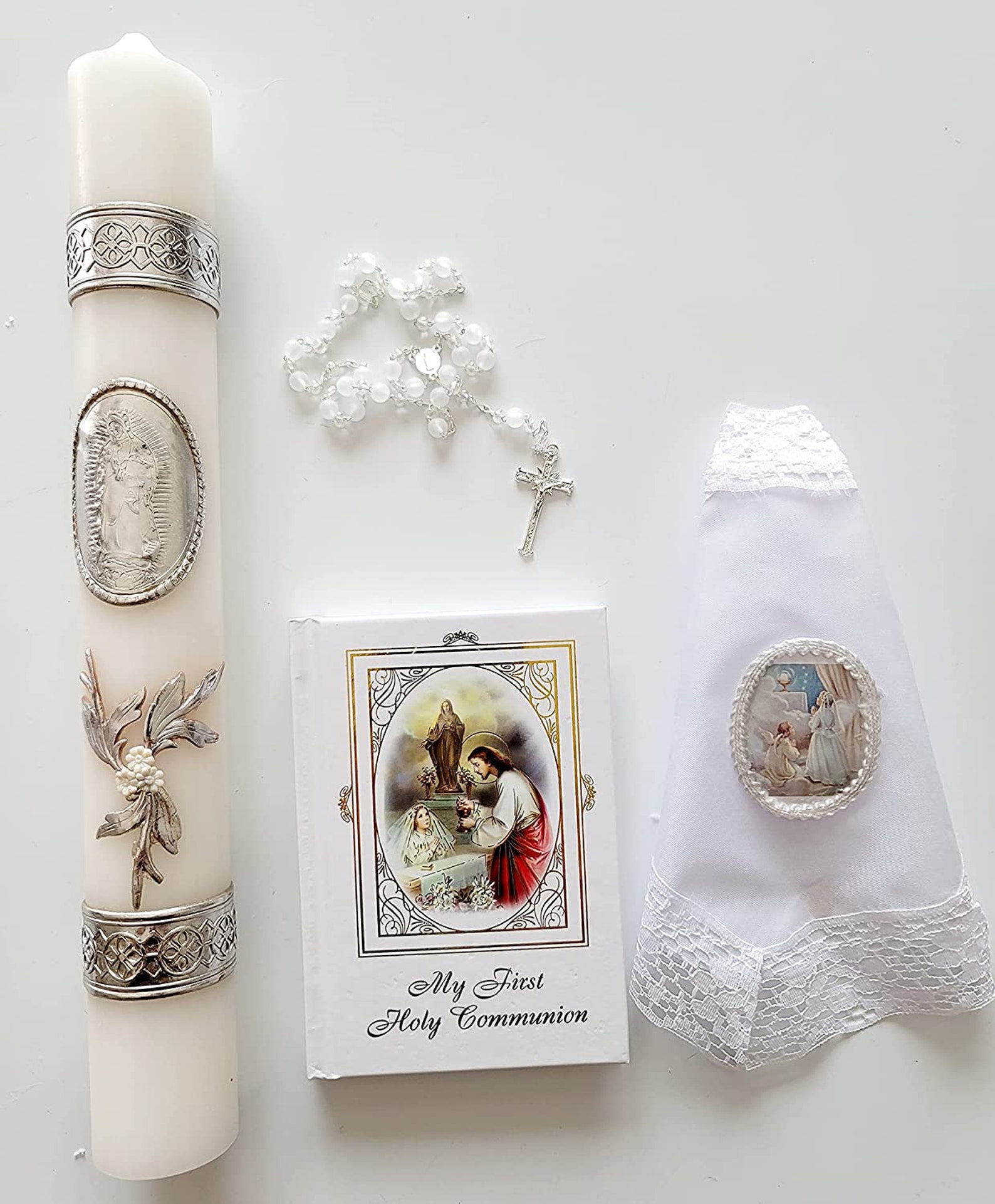 Vela De Primera Comunion Para Nina my First Holy Etsy