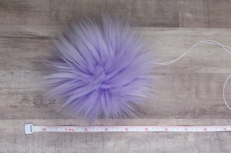 Fur Poms Poms For Beanies Fluffy Pom Poms Lavender Faux Fur Pom Poms