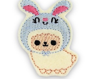 Bunny Llama Feltie Set Of 3 UNCUT- Llama Feltie- Felt appliqué- Felt Embellishment-