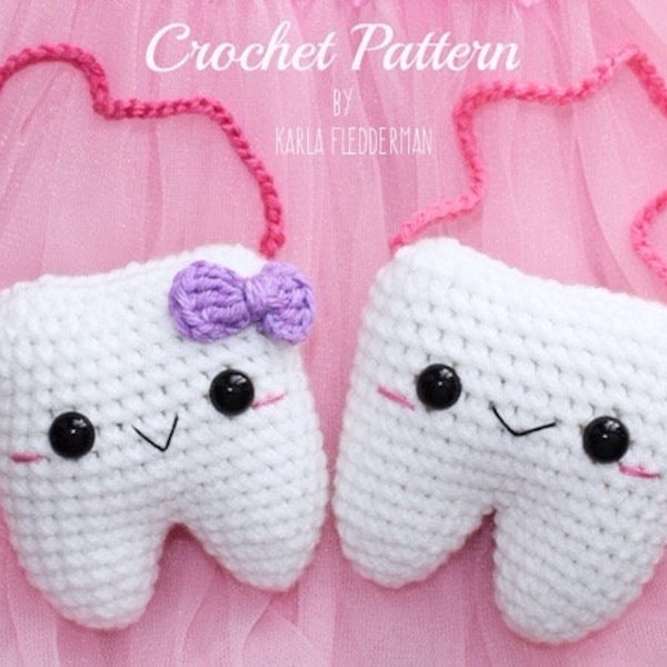 Crochet Tooth Fairy Pillow PATTERN ONLY- PDF Pattern- Amigurumi Tooth Fairy Pillow