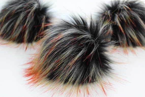 Wildfire Faux Fur Pom OR DIY Square Fur Poms Poms for Beanies Fluffy Pom  Poms Pom Pom 