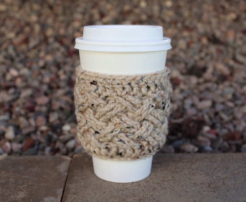 Classic Coffee Cozy Pattern PDF PATTERN Digital File ONLY Crochet Pattern Crochet Coffee Sleeve Pattern Cozie image 4