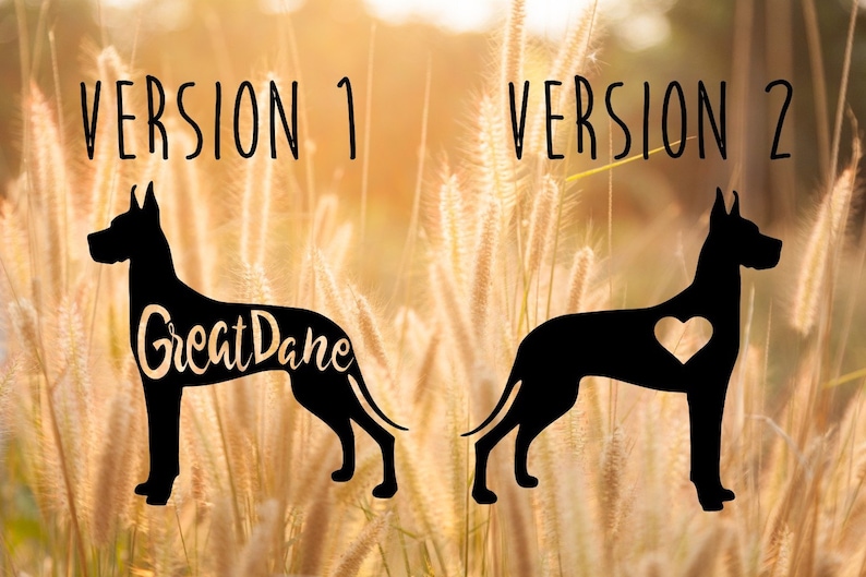 Great Dane Dog car decal with custom name