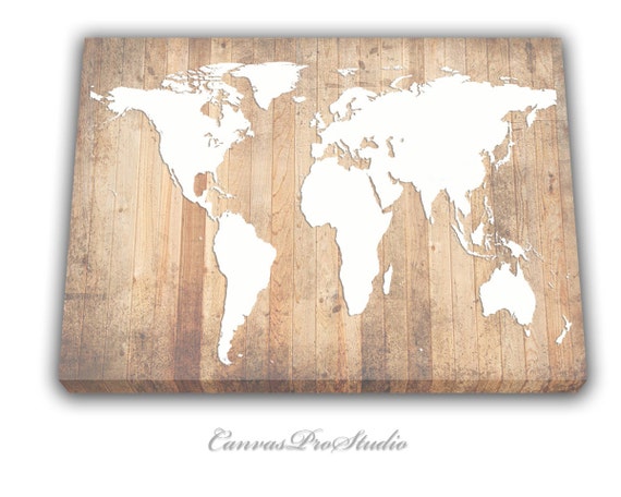 Imitation Bois Carte Du Monde Grange Sur Toileold Style Toile De Carte Maison Décorationenroulévoeuxparoles Citations Parfaite Décoration