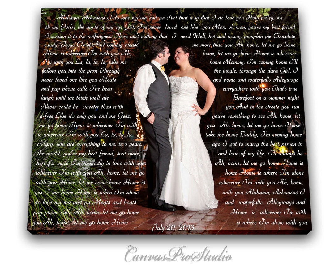 Wedding Vows Canvas Print/ Gallery Wrapped/ Wedding 