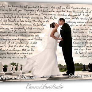 1st Anniversary gift First Dance Lyrics, Picture with Wedding Vows, Gift, Wedding Vows Canvas, Wedding Registry,Anniversary,Engagement Gift image 4