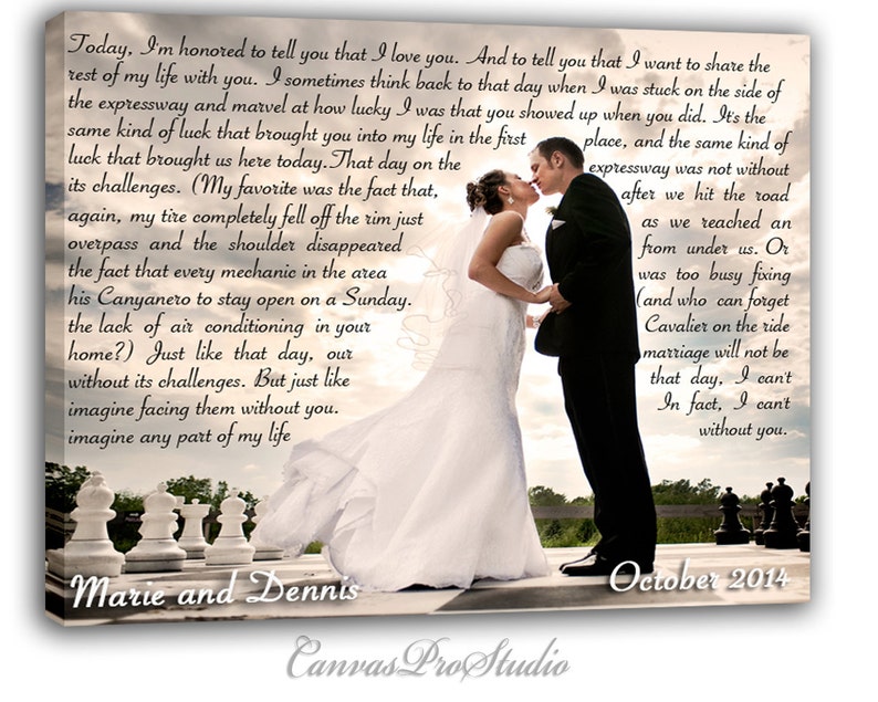 1st Anniversary gift First Dance Lyrics, Picture with Wedding Vows, Gift, Wedding Vows Canvas, Wedding Registry,Anniversary,Engagement Gift image 4