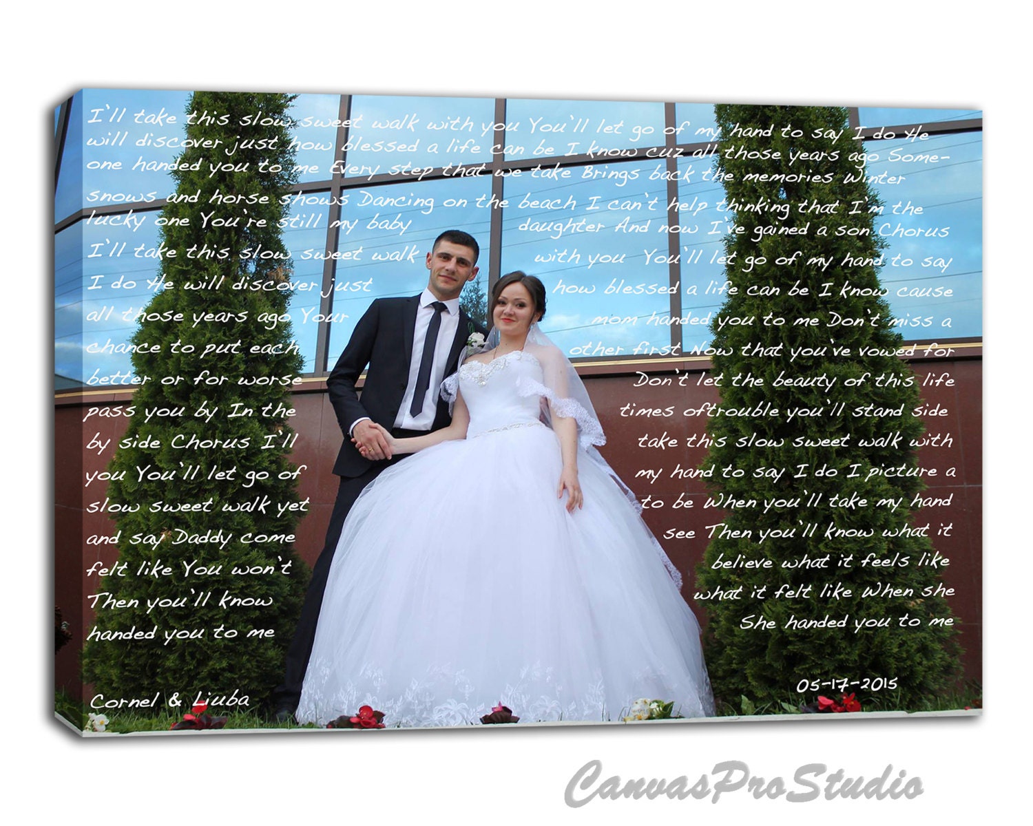 Photo with text Canvas print with text Personalized photo Etsy