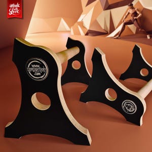 Houten parallettes, handgemaakt in Duitsland, push-up grips voor calisthenics, antislip, voorgemonteerd, set van 2