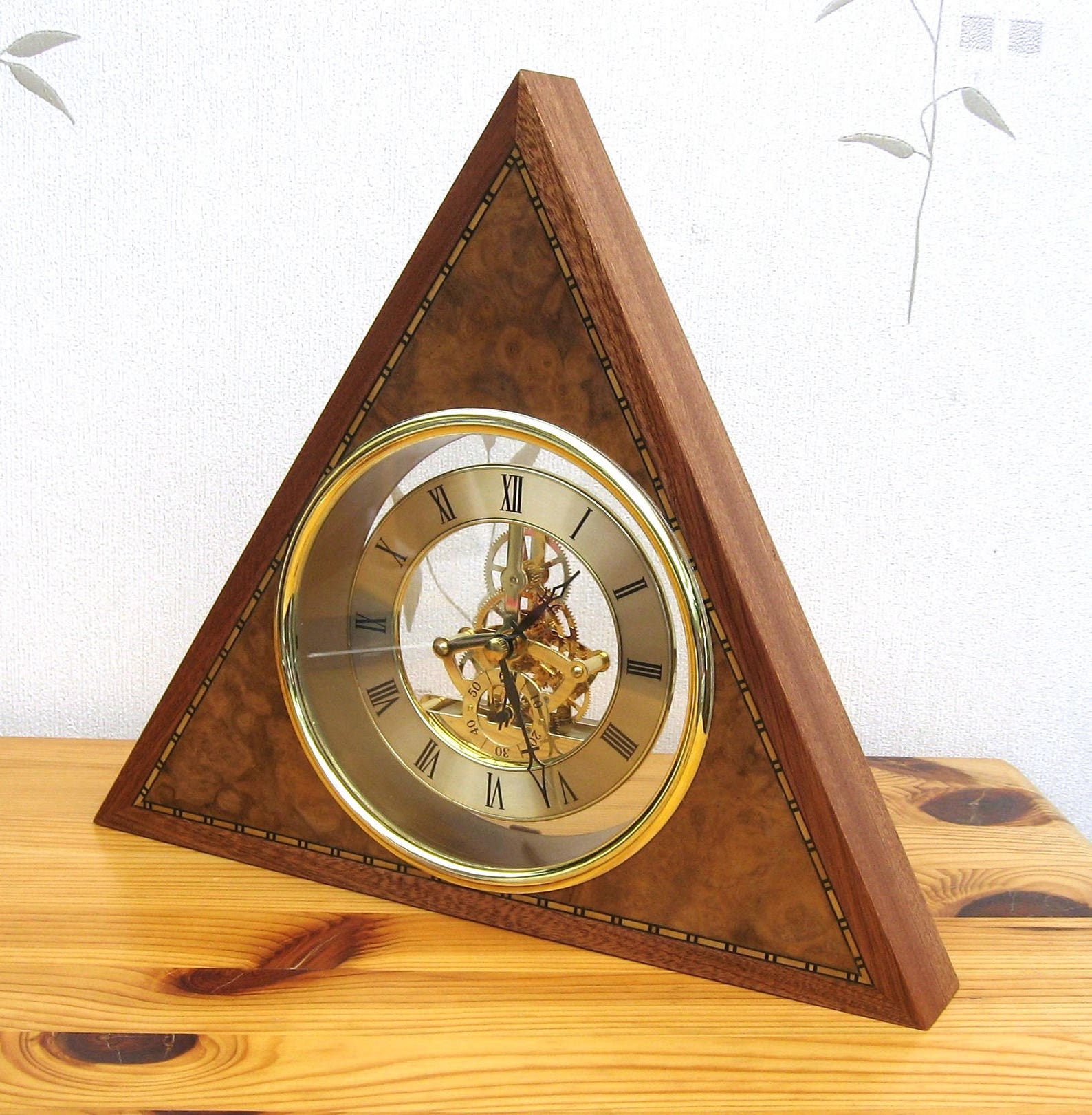 Pyramid Triangular Skeleton Clock with Quartz Movement Etsy