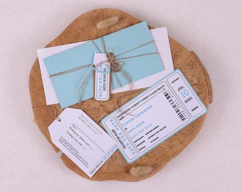 Boarding Pass Invitation for Destination Wedding