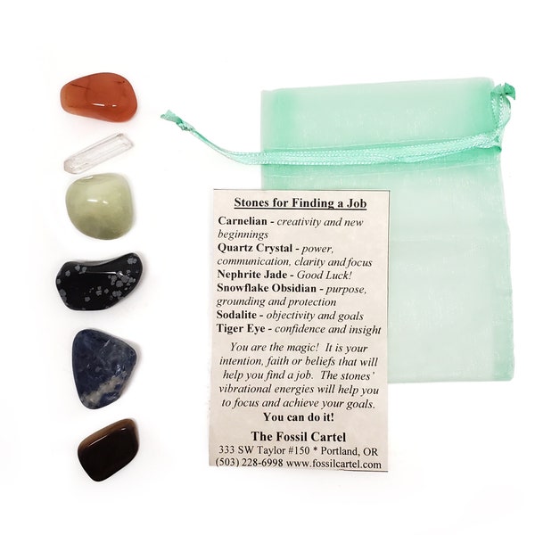 Stones For Finding a Job Healing Pouch