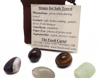 Stones for Safe Travels Healing Pouch