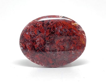 Red Moss Agate Cabochon