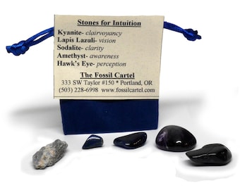 Stones For Intuition Healing Pouch