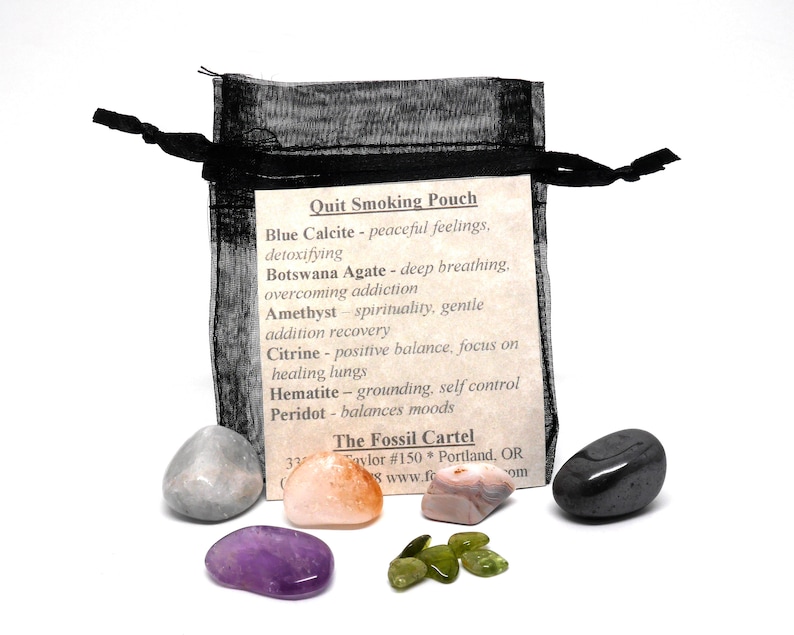 Stones to Quit Smoking Healing Pouch Etsy