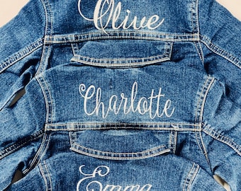 Embroidered Denim Jacket: Personalized Kids Jean Jacket
