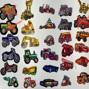 Personalized Denim Jacket with Sewn-On Vehicle Patches for Boys, Toddlers image 7