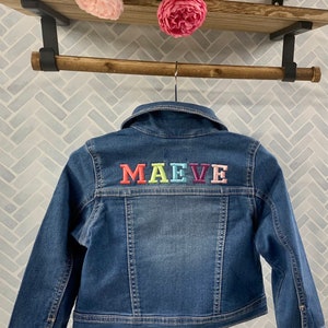 Embroidered Highest Quality Denim Jean Jackets personalized and customizable Boys and Girls Kids Baby Toddler Denim Jean jacket Old Navy Gap image 7