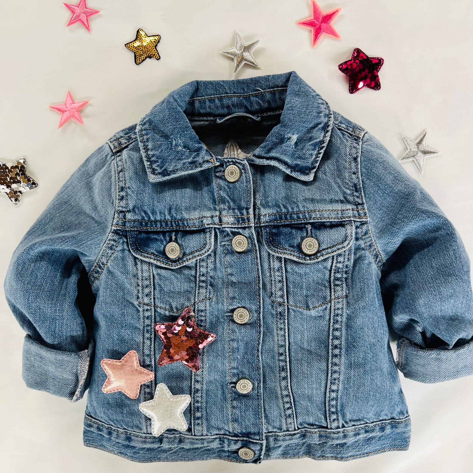 Star Spangled Girl Embroidered Name With a Multitude of Shiny - Etsy