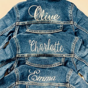Embroidered Highest Quality Denim Jean Jackets personalized and customizable Boys and Girls Kids Baby Toddler Denim Jean jacket Old Navy Gap