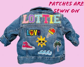Custom Patched Denim Jacket: Personalized Kids Jean Jacket