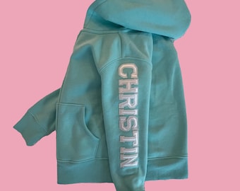 Personalized Hoodies Sewn on Varsity letters Unisex Toddler Kids