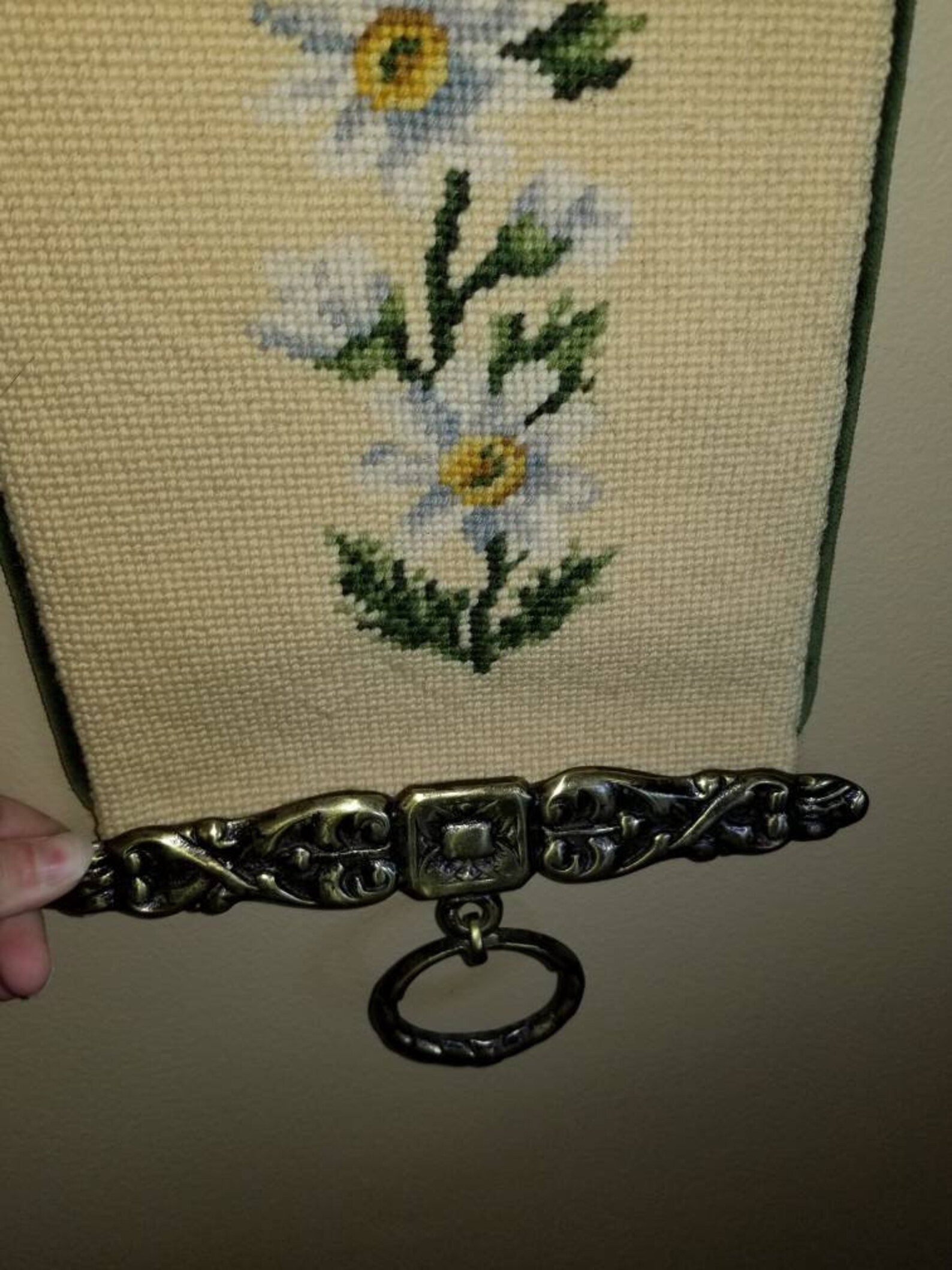 Beautiful Vintage Needlepoint Bell Pull Tapestry and Hardware | Etsy