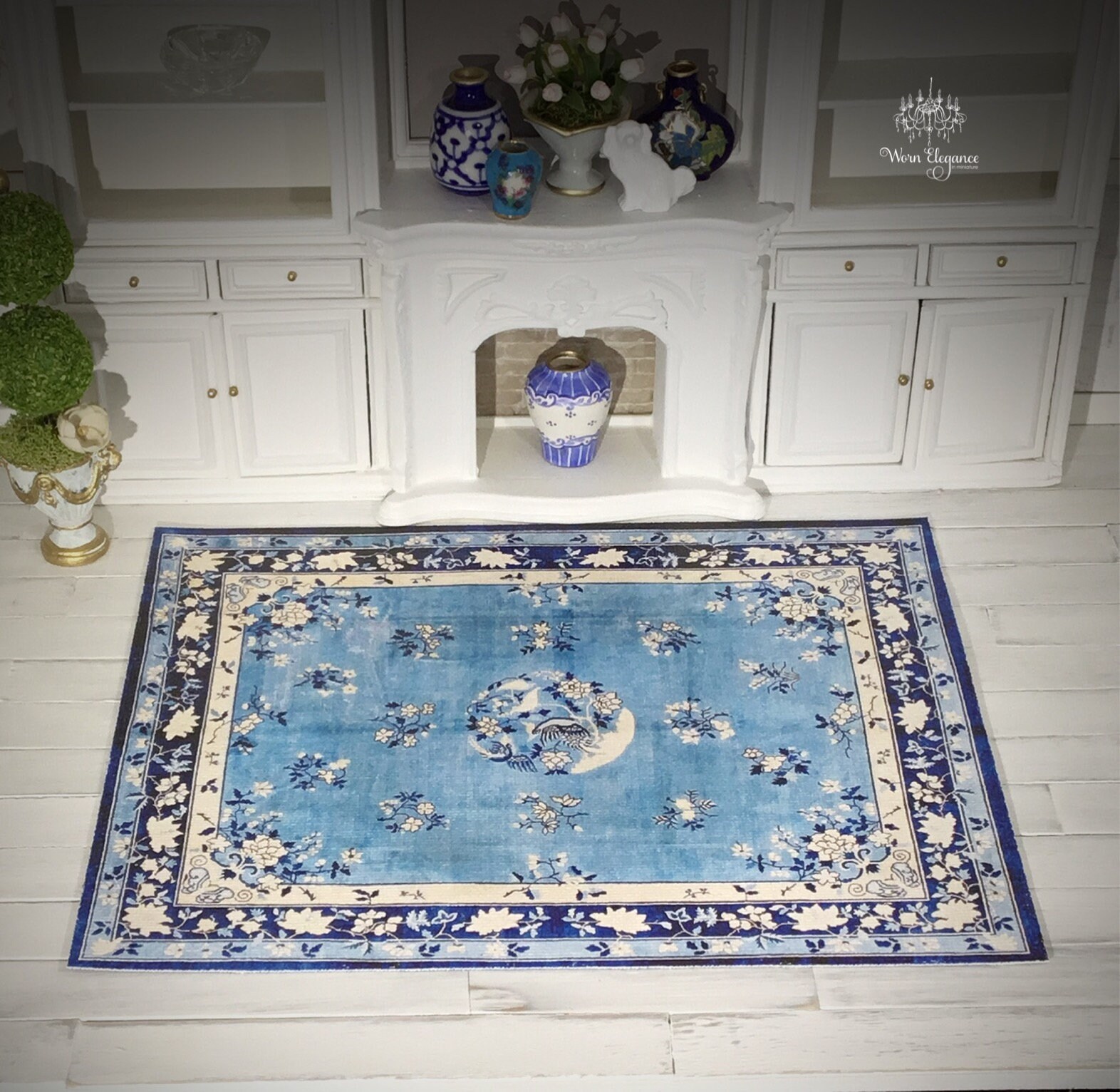 Dollhouse Miniature Oriental Rug 33, NEW, 112, Chinoiserie Style